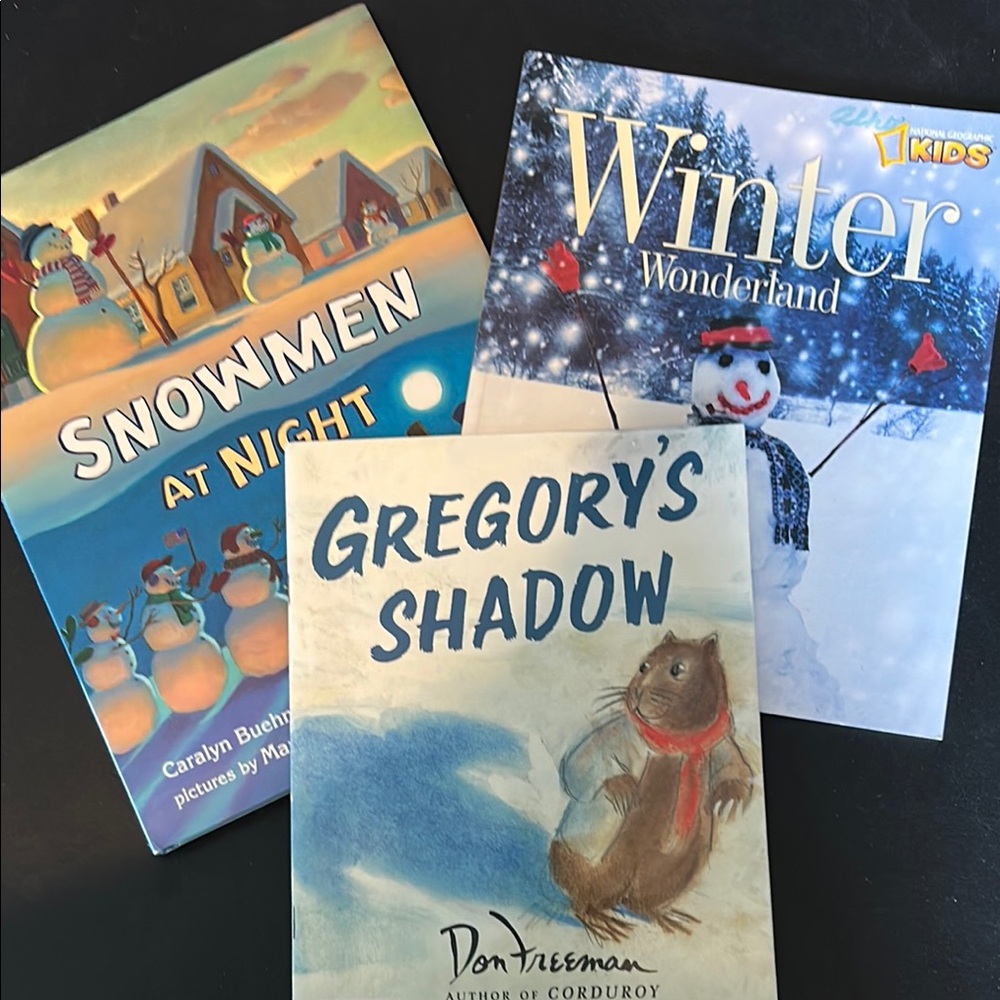 Children's Winter and Snowman Books Set